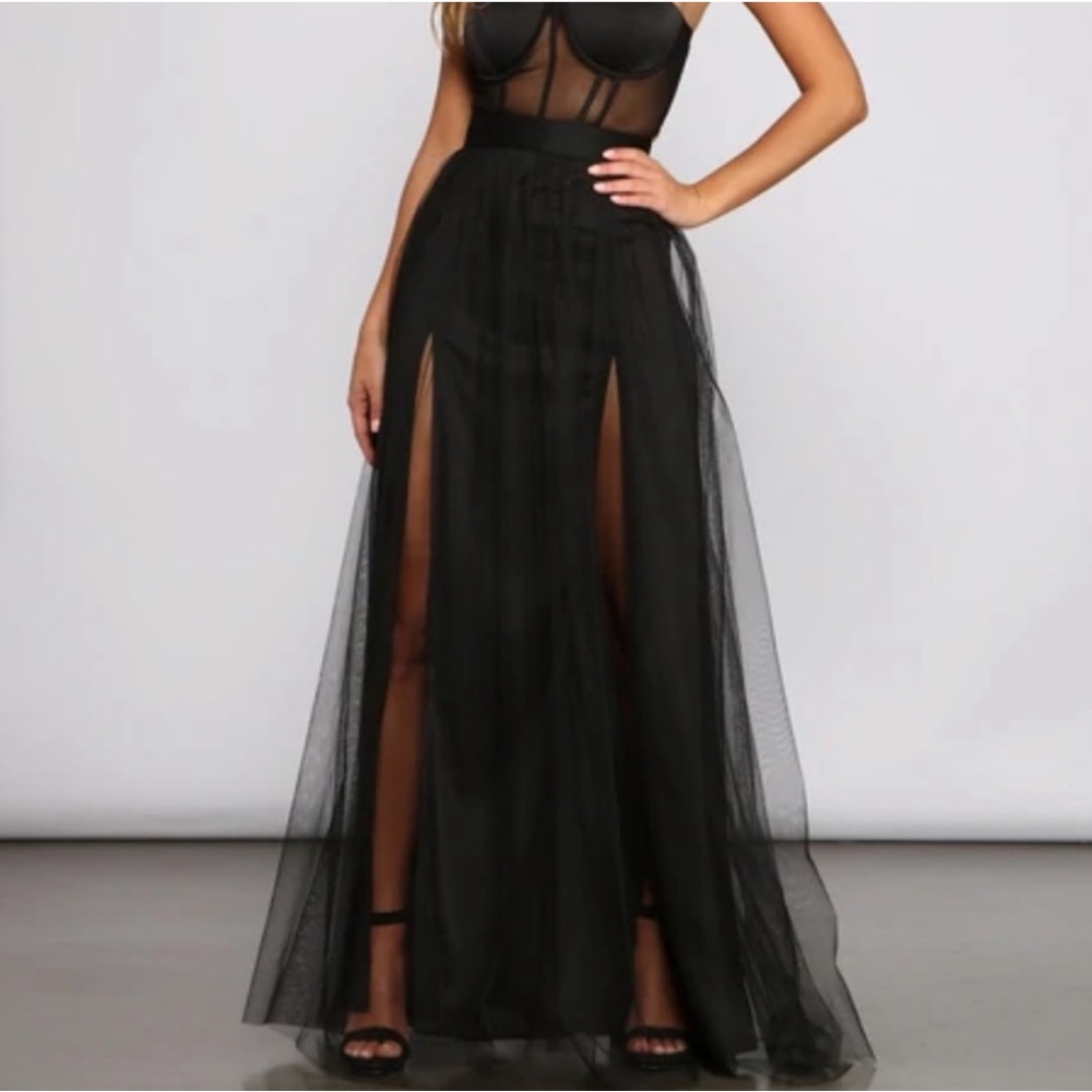 Windsor Black Sheer Maxi Dress